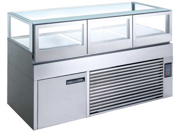 Right Angle Industrial Refrigeration Equipment Refrigerated Cake Display Cabinet