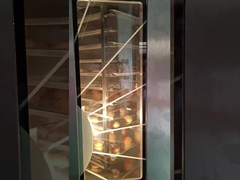 বেকিং খাদ্য উৎপাদনের জন্য বৈদ্যুতিক 32 ট্রে রুটি বেকিং ওভেন গ্যাস রোটারি ওভেন