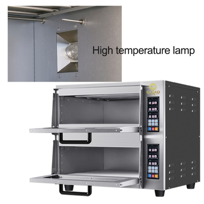 পেইন্টিং 220-240V 50HZ সহ 2-স্তর পিজা / রুটি বেকিং সরঞ্জাম