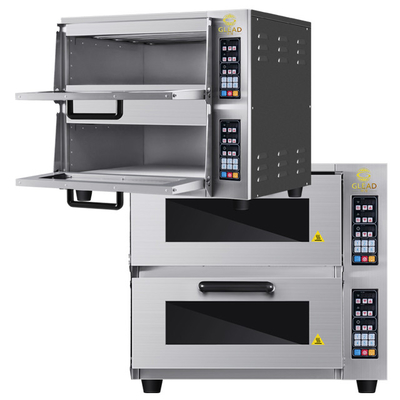 পেইন্টিং 220-240V 50HZ সহ 2-স্তর পিজা / রুটি বেকিং সরঞ্জাম
