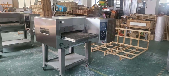 মার্বেল বেস গ্যাস বাণিজ্যিক বেকিং সরঞ্জাম 3N-380V/50Hz কনভেয়র চুলা 0-400.C তাপমাত্রা
