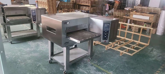 মার্বেল বেস গ্যাস বাণিজ্যিক বেকিং সরঞ্জাম 3N-380V/50Hz কনভেয়র চুলা 0-400.C তাপমাত্রা