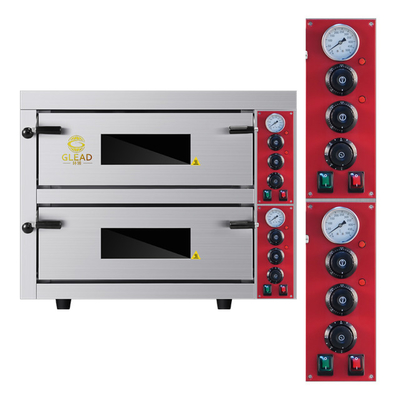 বাণিজ্যিক পিৎজা বেকিং ওভেন 9kW পাওয়ার 3N-380V/220-240V ভোল্টেজ 115KG ওজন।