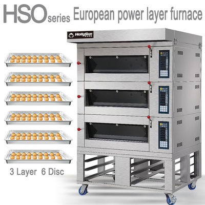 পেশাগত বৈদ্যুতিক বেকারি পিজা ওভেন 380V 50HZ রুটি বেকিং সরঞ্জাম