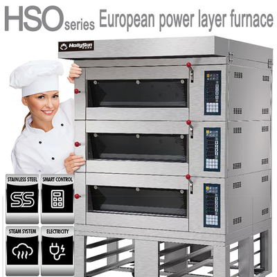 পেশাগত বৈদ্যুতিক বেকারি পিজা ওভেন 380V 50HZ রুটি বেকিং সরঞ্জাম