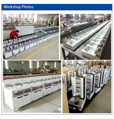 800×900×850 70 উচ্চ ভলিউম উৎপাদনের জন্য স্টেইনলেস স্টীল ফাস্ট ফুড রান্নাঘরের সরঞ্জাম