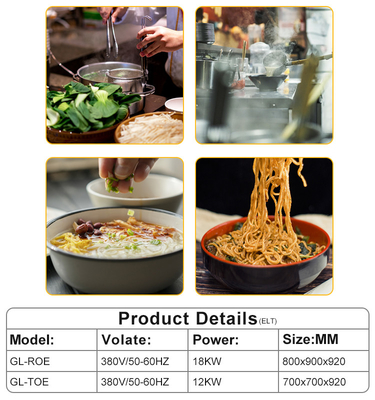 800×900×850 70 এলপিজি/এনজি পাওয়ার সাপ্লাই এবং R13/4 গ্যাস সংযোগ গ্যাস পরোক্ষ জ্যাকেট Boilli সঙ্গে রেস্টুরেন্ট রান্না সরঞ্জাম