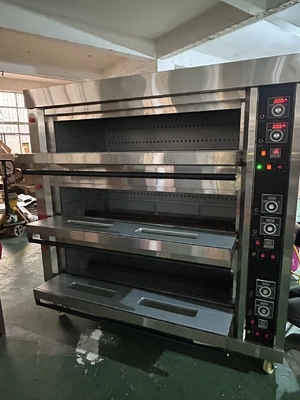 কম শক্তি খরচ বেকারি রুটি জন্য গ্যাস ডেক চুলা 220V50HZ ভোল্টেজ 0.3KW পাওয়ার