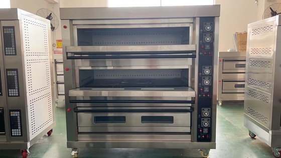 কম শক্তি খরচ বেকারি রুটি জন্য গ্যাস ডেক চুলা 220V50HZ ভোল্টেজ 0.3KW পাওয়ার