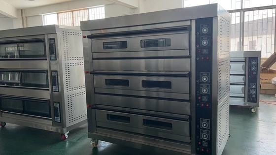 কম শক্তি খরচ বেকারি রুটি জন্য গ্যাস ডেক চুলা 220V50HZ ভোল্টেজ 0.3KW পাওয়ার