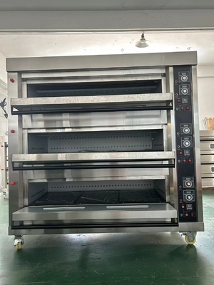 কম শক্তি খরচ বেকারি রুটি জন্য গ্যাস ডেক চুলা 220V50HZ ভোল্টেজ 0.3KW পাওয়ার