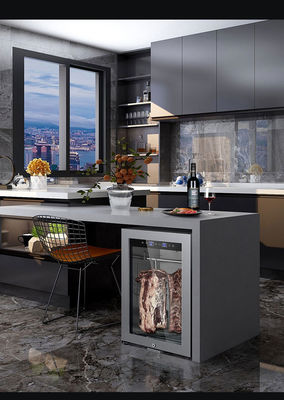 168L হোটেল রেফ্রিজারেটর কালো শেল 160W কম্প্রেসার এয়ার কুলিং একক তাপমাত্রা জোন সহজ রক্ষণাবেক্ষণ