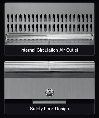 168L হোটেল রেফ্রিজারেটর কালো শেল 160W কম্প্রেসার এয়ার কুলিং একক তাপমাত্রা জোন সহজ রক্ষণাবেক্ষণ