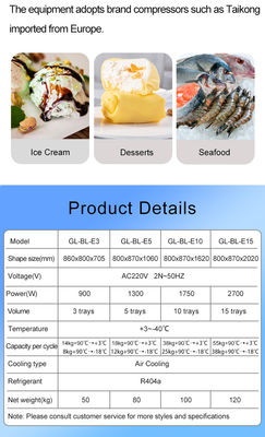 ৩-ট্রে আর-৪০৪এ এয়ার কুলিং হোটেল সরঞ্জাম ৫০ কেজি এন.ডব্লিউ -৪০.সি ৯০০ ওয়াট পাওয়ারের ফ্রিজিং ক্ষমতা সহ