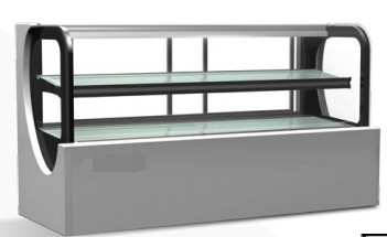 220V/50Hz মার্বেল / স্টেইনলেস স্টীল রেফ্রিজারেশন সরঞ্জাম দ্বৈত গ্লাস নিরোধক কেক ডিসপ্লে স্ট্যান্ড