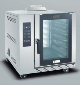 220V/3N~380V 12KW কম্পিউটার ইলেকট্রিক হট এয়ার কনভেকশন ওভেন প্রতি ডেক প্রতি 10 ট্রে সঙ্গে 5 ~ 300C এ