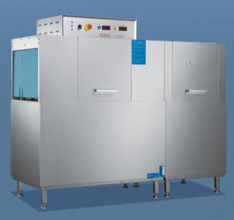 নিরাপত্তা ফ্লাইট টাইপ ডিশওয়াশার স্টেইনলেস স্টীল SS304 6.7KW স্বয়ংক্রিয় কনভেয়র স্টপ হোটেল সরঞ্জাম