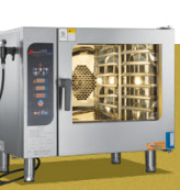 32.8KW ইলেকট্রিক 20x1/1GN কম্বি ওভেন 400-600 খাবার ক্ষমতা বাণিজ্যিক বেকিং সরঞ্জাম