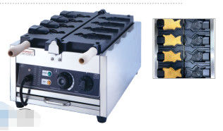 নিয়মিত তাপমাত্রা বৈদ্যুতিক মাছের আকৃতির ওয়েফেল মেকার 1.6KW ক্রাস্পি ফলাফলের জন্য পাওয়ার উত্স