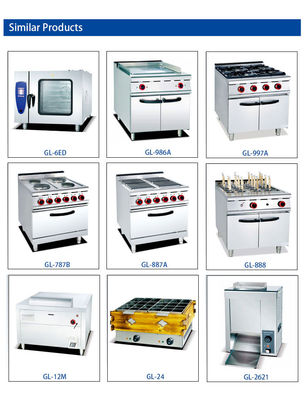 শক্তিশালী বাণিজ্যিক হোটেল সরঞ্জাম জ্বলছে 4pcs সঙ্গে তাপমাত্রা নিয়ন্ত্রণ পরিসীমা 120 ¢ 330C