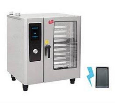 স্টেইনলেস স্টীল কম্বি বাষ্প চুলা 220V-240V রস্টিং স্টিমিং সরঞ্জাম সামঞ্জস্যযোগ্য তাপমাত্রা সঙ্গে