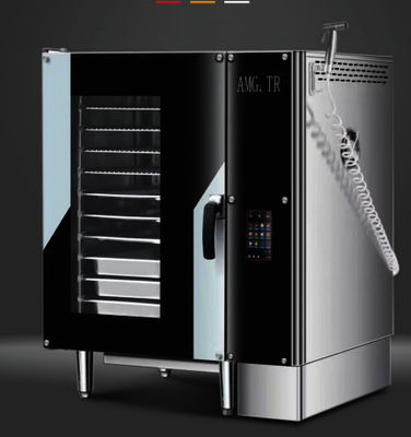 স্টেইনলেস স্টীল কম্বি বাষ্প চুলা 220V-240V রস্টিং স্টিমিং সরঞ্জাম সামঞ্জস্যযোগ্য তাপমাত্রা সঙ্গে