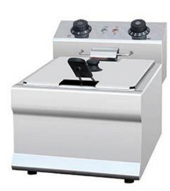 স্টেইনলেস স্টীল 1 ট্যাংক ফ্রাইয়ার রেস্টুরেন্ট রান্না সরঞ্জাম যান্ত্রিক নিয়ন্ত্রণ প্যানেল সঙ্গে সঠিক ফ্রাই জন্য