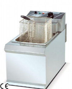 স্টেইনলেস স্টীল 1 ট্যাংক ফ্রাইয়ার রেস্টুরেন্ট রান্না সরঞ্জাম যান্ত্রিক নিয়ন্ত্রণ প্যানেল সঙ্গে সঠিক ফ্রাই জন্য