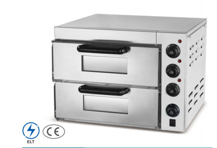 220V-240V ভোল্টেজে সুনির্দিষ্ট বেকিংয়ের জন্য বাণিজ্যিক গ্রেড স্টেইনলেস স্টীল পিৎজা ওভেন