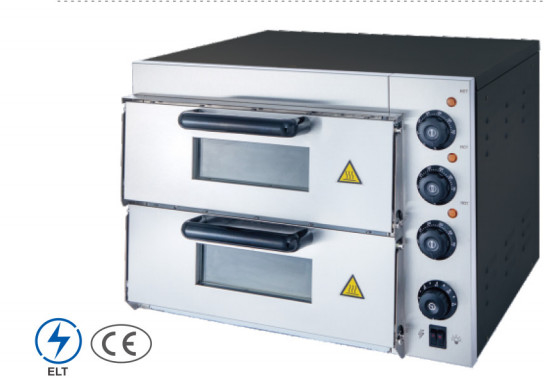 220V-240V ভোল্টেজে সুনির্দিষ্ট বেকিংয়ের জন্য বাণিজ্যিক গ্রেড স্টেইনলেস স্টীল পিৎজা ওভেন
