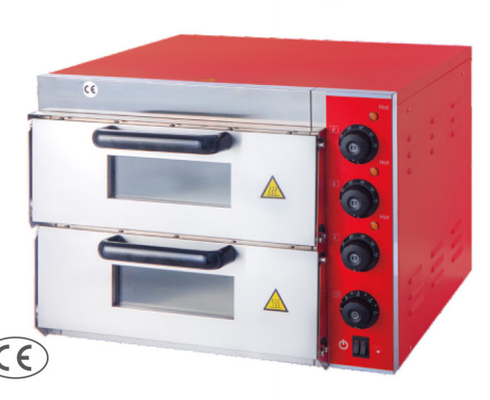 সিলভার স্টেইনলেস স্টীল পিজা ওভেন 50-300°C তাপমাত্রা যান্ত্রিক নিয়ন্ত্রণ প্যানেল সহ রান্না সরঞ্জাম