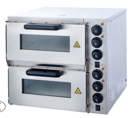 যান্ত্রিক কন্ট্রোল প্যানেল সহ পেশাদার স্টেইনলেস স্টীল পিজা ওভেন