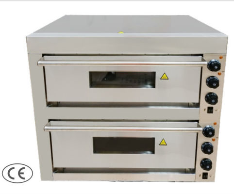 স্টেইনলেস স্টীল পিৎজা ওভেন মেকানিক্যাল কন্ট্রোল প্যানেল বেকিং ফাংশন সিলভার ফিনিস