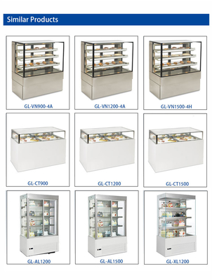 1650W ইতালিয়ান প্যান 18pcs গ্লাস আইসক্রিম প্রদর্শন জন্য বায়ুচলাচল শিল্প হিমায়ন সরঞ্জাম