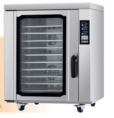 220V-240V সিলভার স্টেইনলেস স্টীল কনভেনশন ওভেন 0-350 °C তাপমাত্রায় নির্ভুল বেকিং জন্য