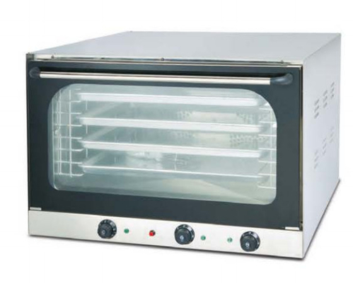 220V-240V সিলভার স্টেইনলেস স্টীল কনভেনশন ওভেন 0-350 °C তাপমাত্রায় নির্ভুল বেকিং জন্য