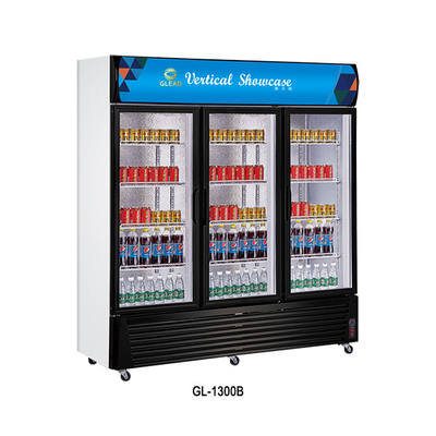 স্টেইনলেস স্টীল পানীয় ডিসপ্লে কুলার 220W 680L রেস্টুরেন্ট শীতল করার ক্ষমতা