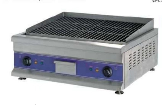 সিলভার অ্যান্ড হোয়াইট 220V-240V আয়রন লাভা রক গ্রিল ডিজিটাল কন্ট্রোল প্যানেল তাপমাত্রা 500 থেকে 700 ডিগ্রী