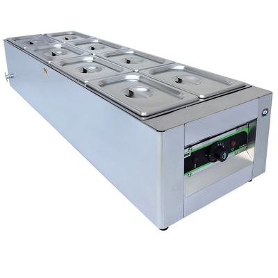 বাণিজ্যিক স্টেইনলেস স্টীল সুপ গরম করার জন্য Bain Marie 0-100°C 220-240V বৈদ্যুতিক জ্বালানী