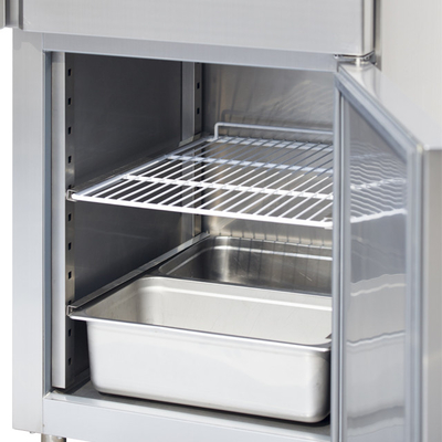এয়ার কুলিং 600L 2 অর্ধ দরজা উল্লম্ব chiller বাণিজ্যিক রেফ্রিজারেশন কনডেনসিং ইউনিট -14 থেকে -18C