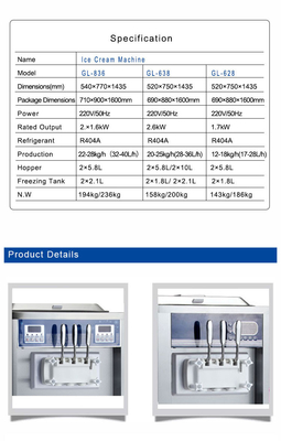 R404A রেফ্রিজারেন্ট 2x2.1L ফ্রিজিং ট্যাঙ্ক এবং 2x1.6kW নামমাত্র আউটপুট সহ শিল্প শীতল সরঞ্জাম