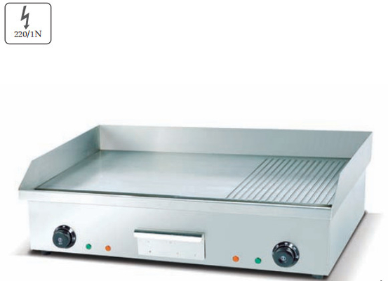 220-240V 50Hz সিলভার ইলেকট্রিক গ্রিডল 0°C থেকে 100°C তাপমাত্রা পরিসীমা সহ