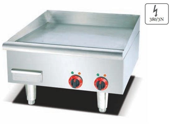 220-240V 50Hz সিলভার ইলেকট্রিক গ্রিডল 0°C থেকে 100°C তাপমাত্রা পরিসীমা সহ