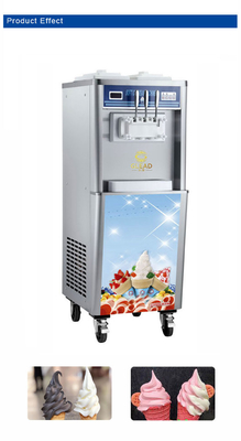2.6kW নরম আইসক্রিম মেশিন 2x5.8L/2x10L হপার 2x1.8L2x2.1L ফ্রিজিং ট্যাঙ্ক 220-240V ভোল্টেজ সহ