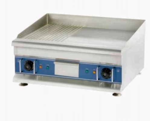 220-240v 50hz সিলভার গ্রিডল রেস্টুরেন্ট রান্নার সরঞ্জাম তাপমাত্রা নিয়ন্ত্রণের জন্য