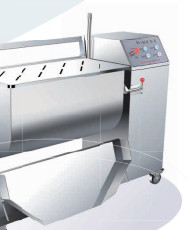 150L/180L/300L স্টেইনলেস স্টীল মাংস প্রক্রিয়াকরণ মেশিন ম্যানুয়াল ডিসচার্জ ট্রে ভর্তি মিক্সার সঙ্গে বৈদ্যুতিক মিশুক