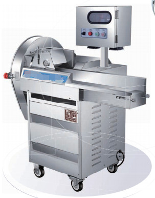 1.1KW ক্ষমতা উদ্ভিজ্জ প্রক্রিয়াকরণ মেশিন 380V ইলেক্ট্রোমোটর শক্তি 175kg নেট ওজন ডিজিটাল ডিসপ্লে উদ্ভিজ্জ স্লিভার