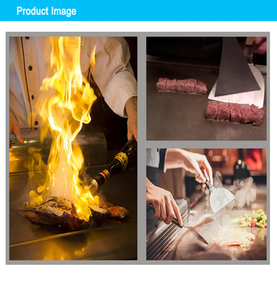 স্টেইনলেস স্টীল জাপানি Teppanyaki গ্যাস আর্ক হোটেলের জন্য Griddle