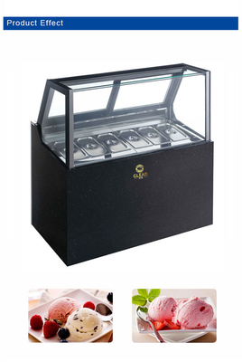 হোটেল আইসক্রিম ফ্রিজার R404a রেফ্রিজারেন্ট 1100W ক্ষমতা -18~-22.C তাপমাত্রা