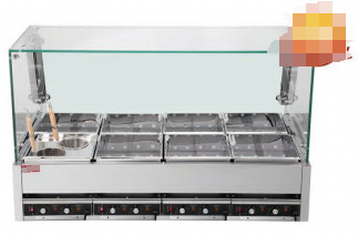 স্টেইনলেস স্টীল ক্যান্টো কুকার 9KW 220V 50-60HZ ফুটন্ত ফাংশন চার / ছয় / আট বাক্স
